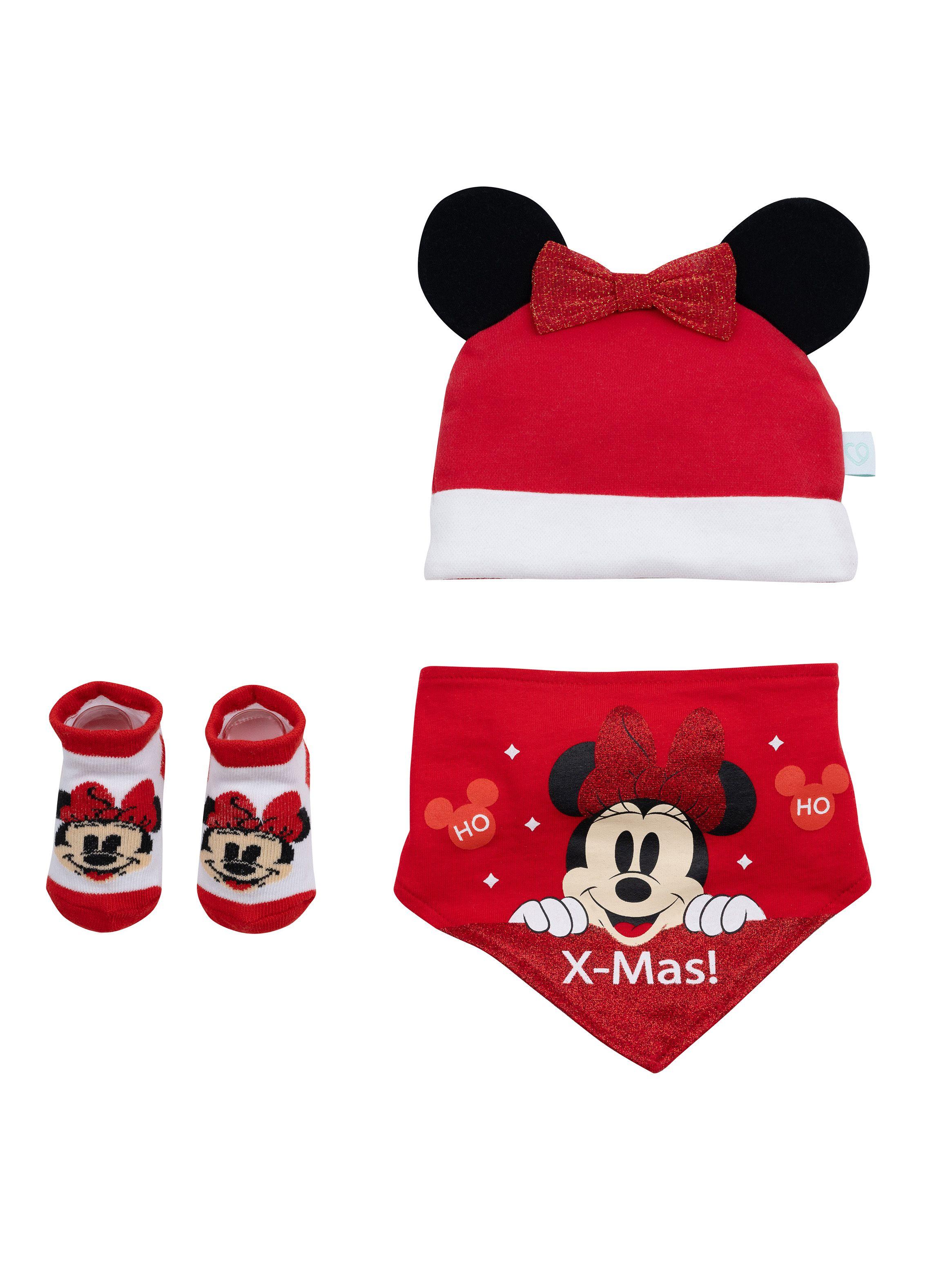 Set 3 Piezas NAVIDAD Rojo Minnie Niña-0