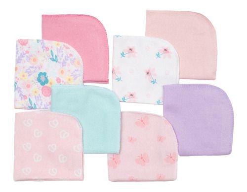Set 8 Piezas Toallitas De Limpieza Bambino  Flores Rosado-0