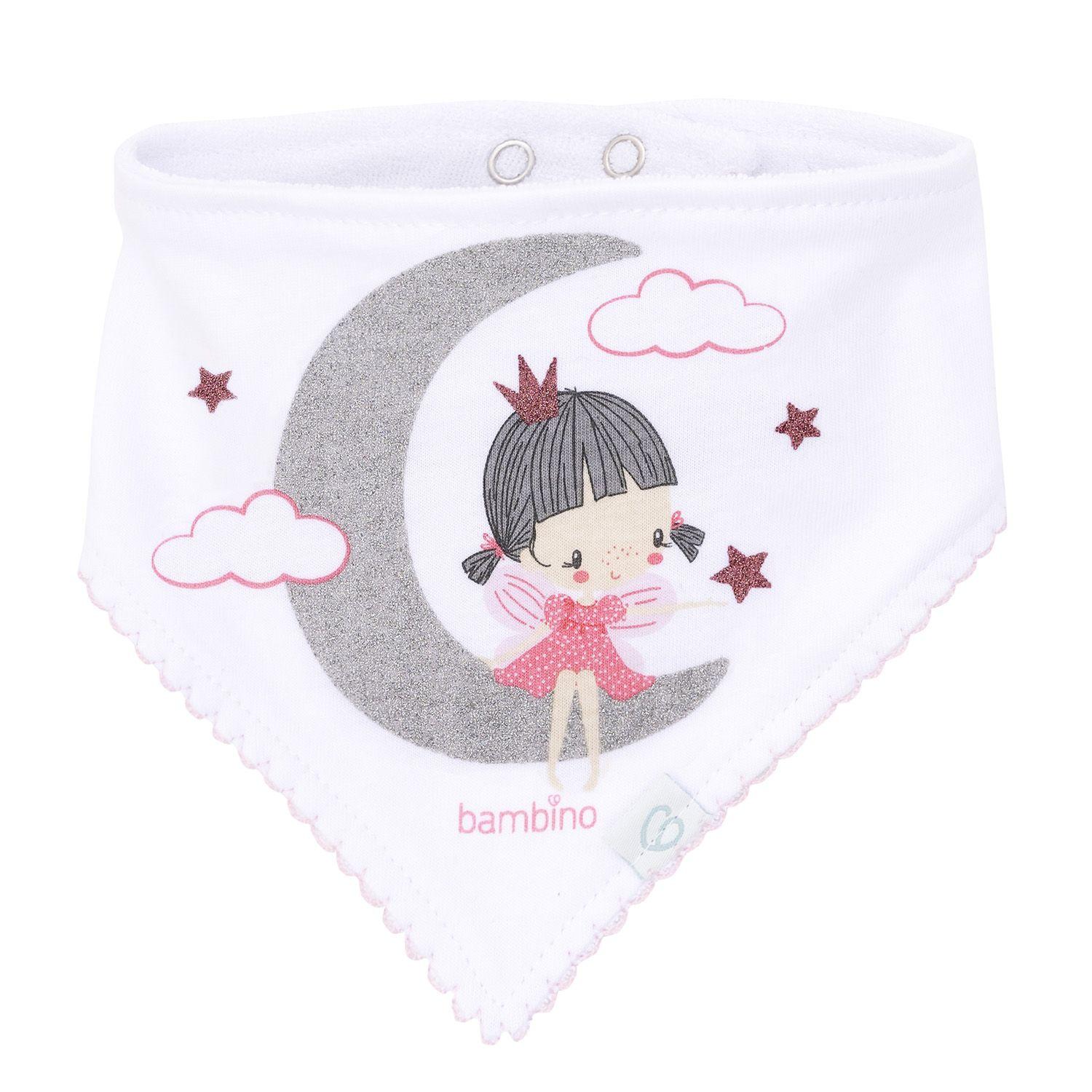 Set 2 Babero Bandana Gris Niña Luna-2