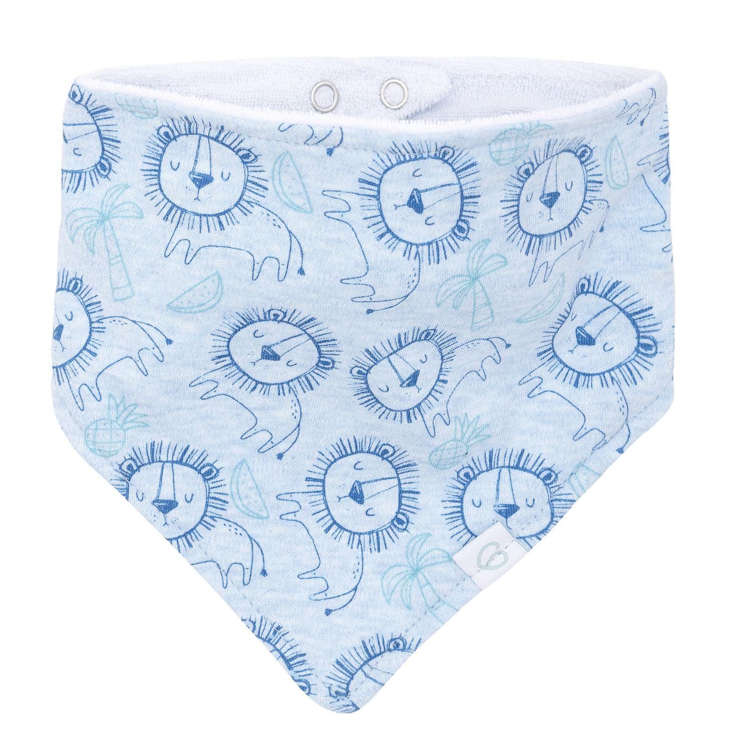 Set 2 Babero Bandana Blanco Leon Niño-3