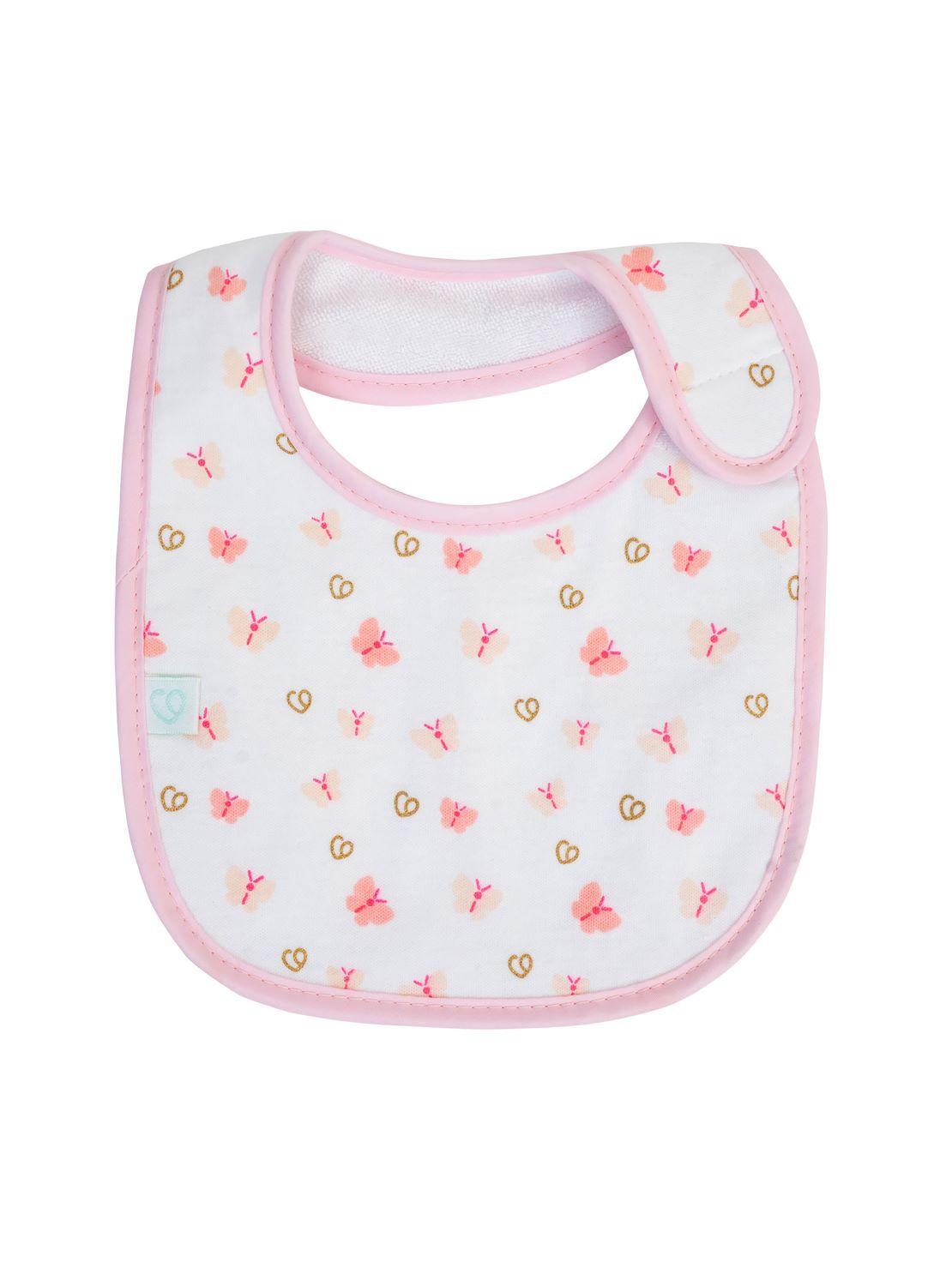 Set 2 Piezas Babero Algodón Impermeable Bambino  Rosado-2