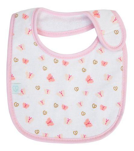 Set 2 Piezas Babero Algodón Impermeable Bambino  Rosado-5