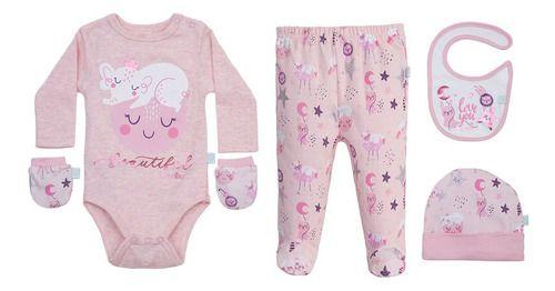 Set 5 Piezas Baby Gift Bambino Creations Animales Rosado-4