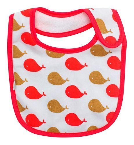 Baberos Algodón Set 2 Piezas  3 Capas Impermeable Rosado-2