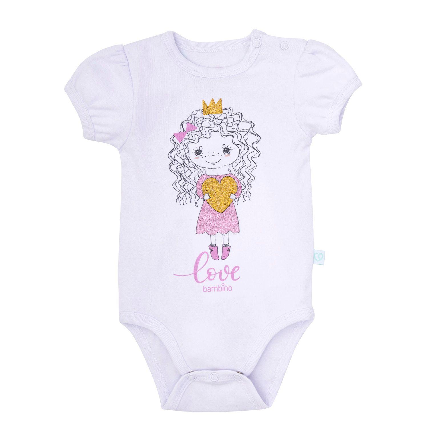 Set 2 Bodys Manga Corta Rosado Princesa Niña 9 - 12 Meses-2