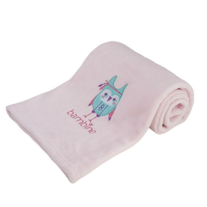 Frazada Coral Classic Niña Rosada  Buho-0