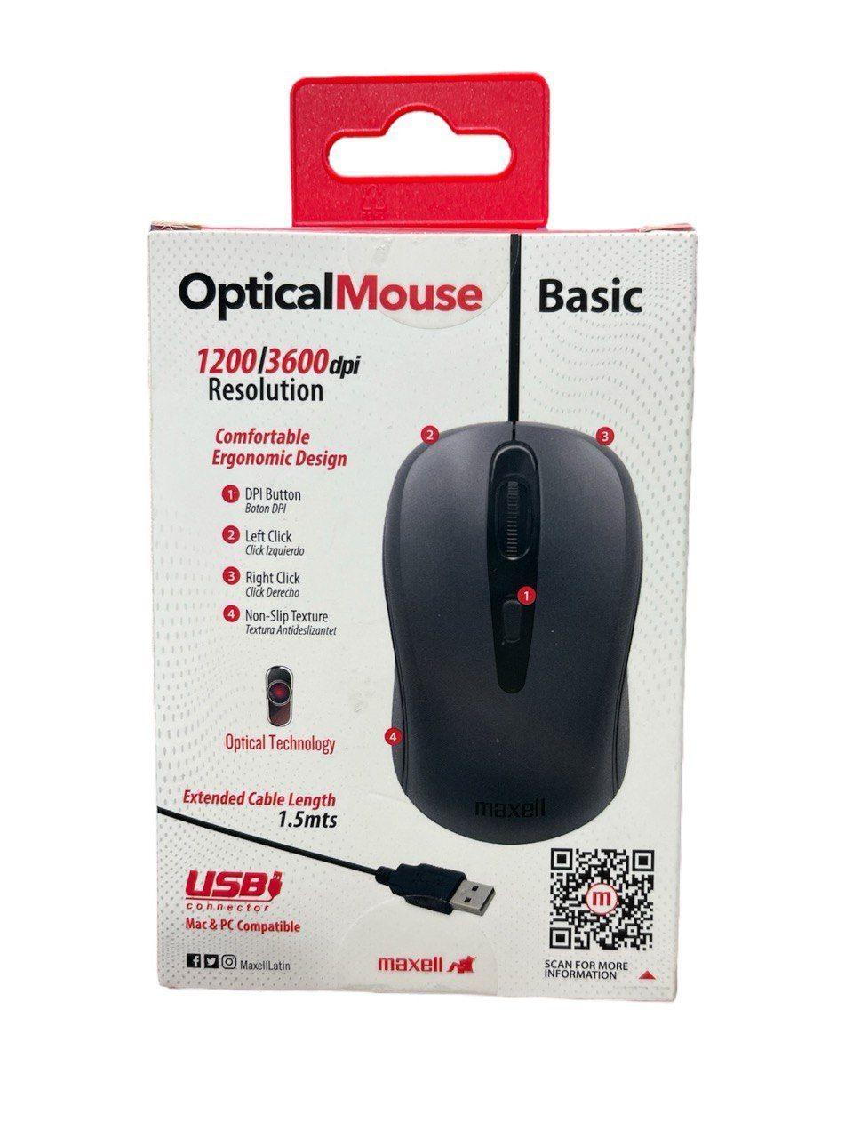 Mouse alambrico Maxell TIPO USB-1