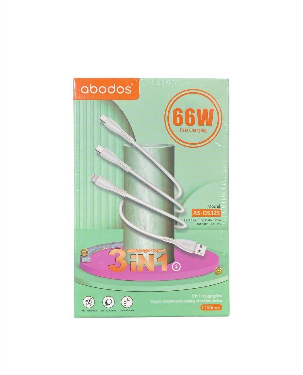 CABLE ABODOS 3 EN 1 66W-0