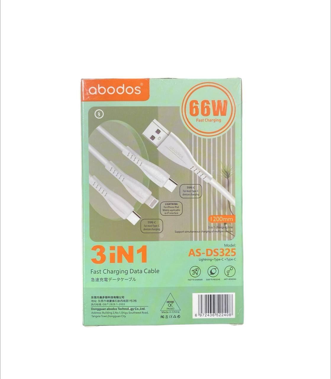 CABLE ABODOS 3 EN 1 66W-1