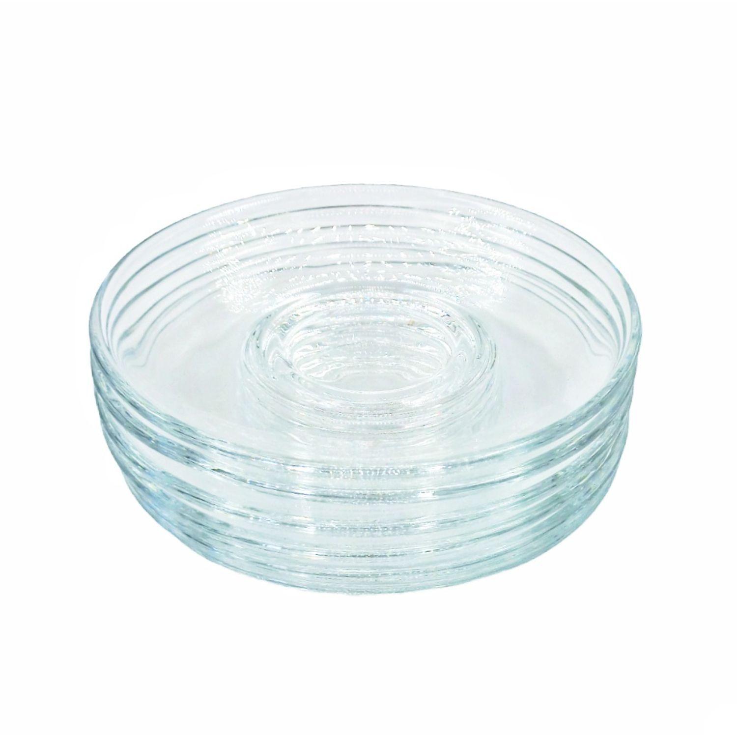 Platillo plato de vidrio para taza mug 17cm pack 6 pcs-0
