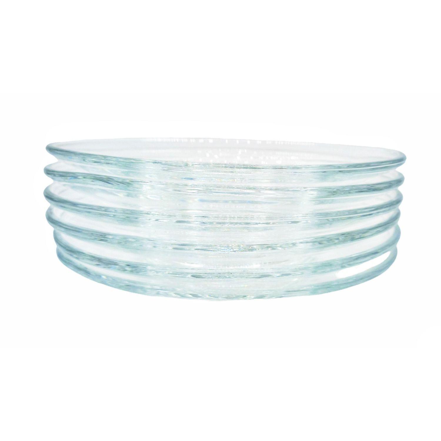 Platillo plato de vidrio para taza mug 17cm pack 6 pcs-2