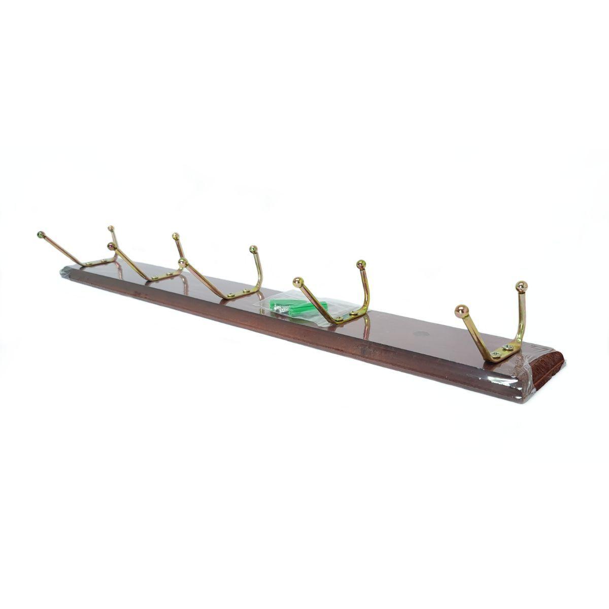 Perchero 5 ganchos madera 49cm-0