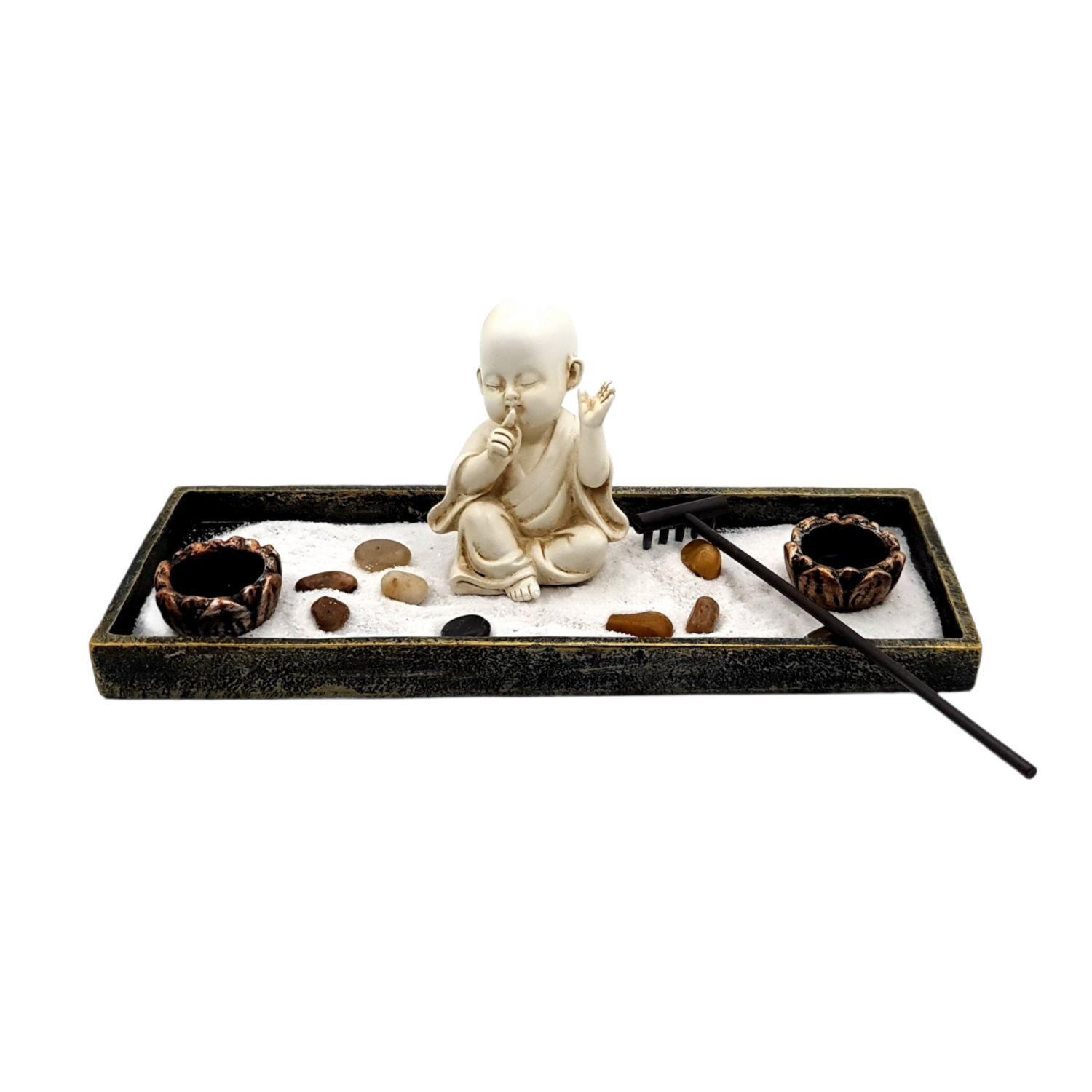 Buda Jardin Mini Zen Mudo Con Accesorio 31x12x11cm-0