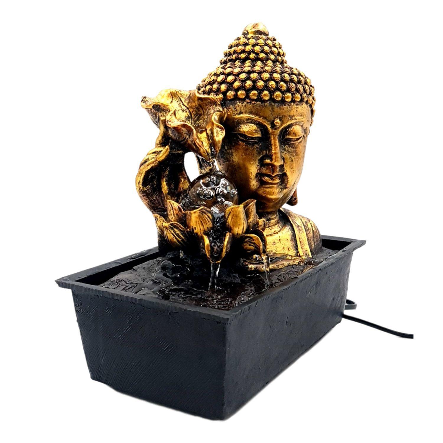 Fuente de Agua Pileta Cascada Buda  29Cm Alto-1