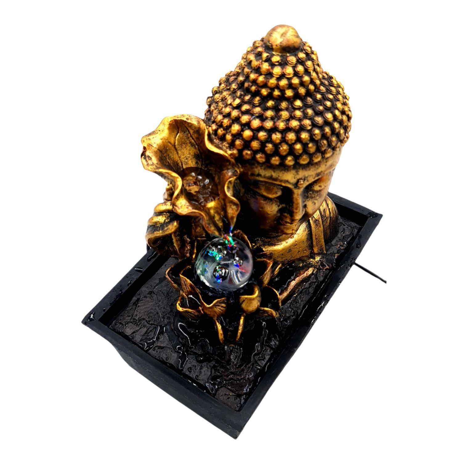 Fuente de Agua Pileta Cascada Buda  29Cm Alto-2