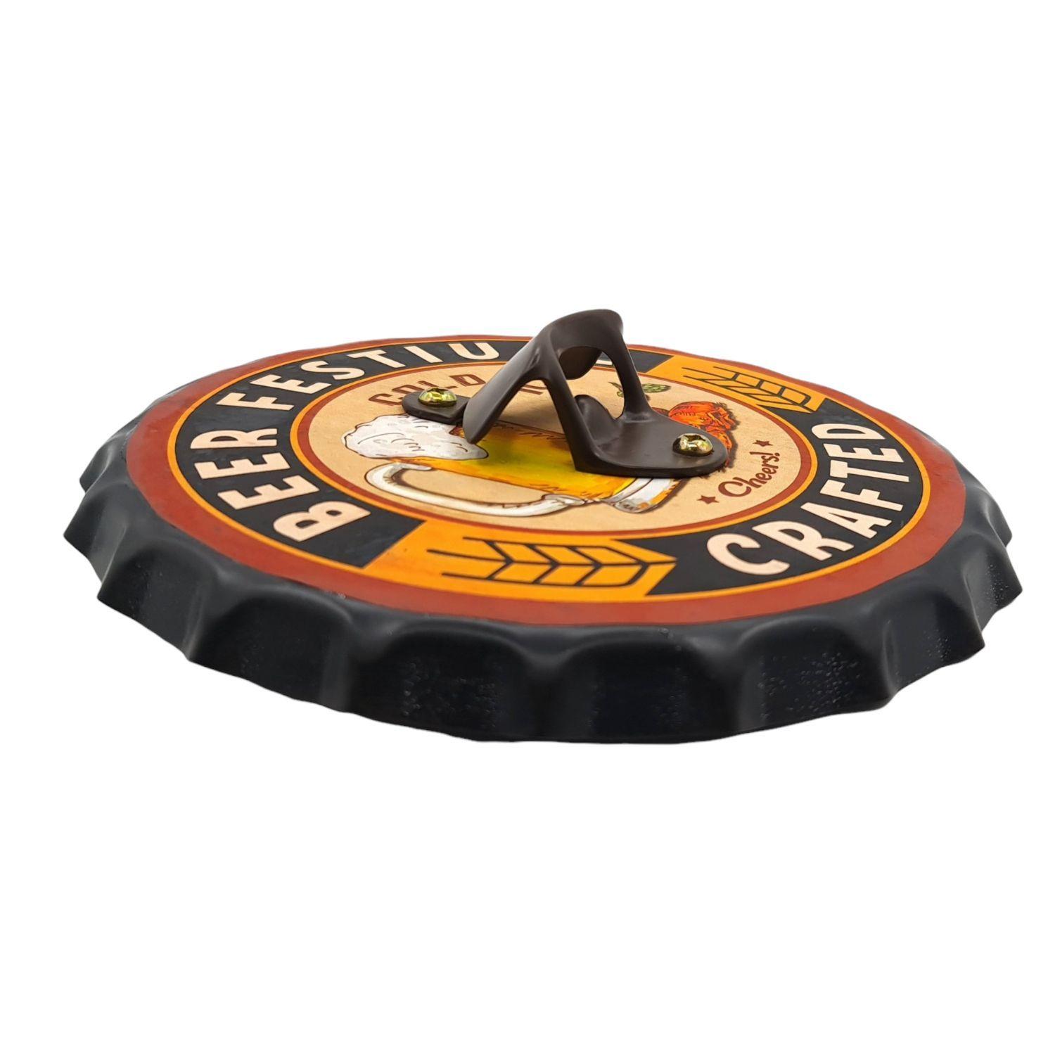 Destapador cerveza mural vintage metal 22cm-2