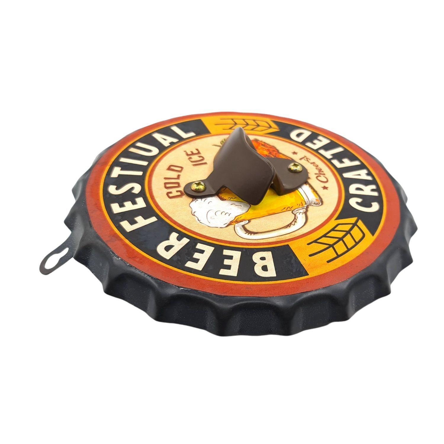 Destapador cerveza mural vintage metal 22cm-1