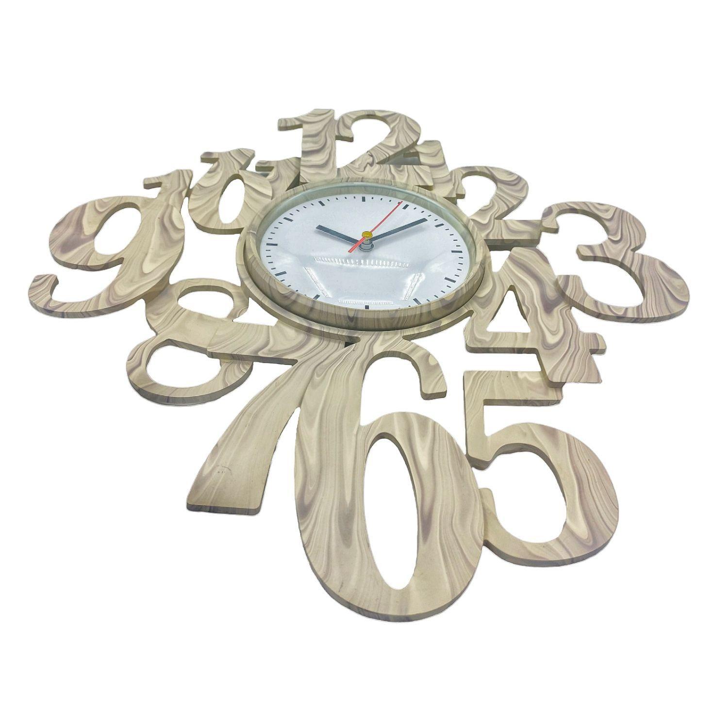 Reloj de pared mural 35x40cm pvc beige-1