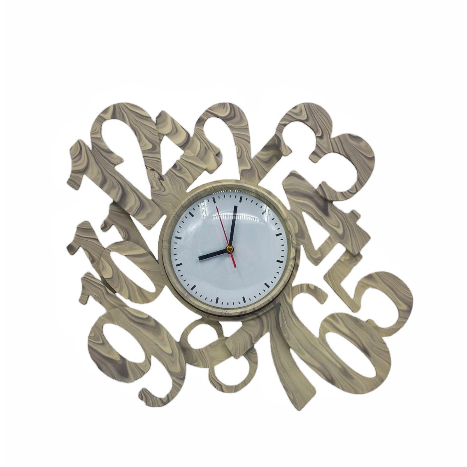 Reloj de pared mural 35x40cm pvc beige-2