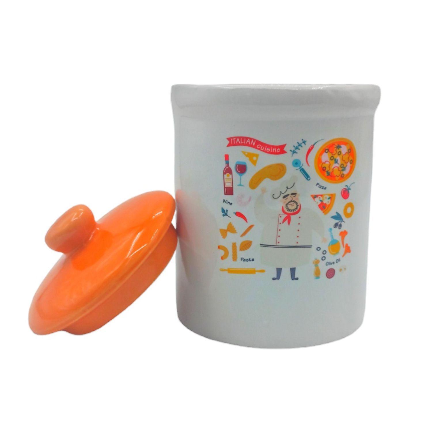 Azucarero especiero frasco loza 13x13x20cm 1500ml nar-0