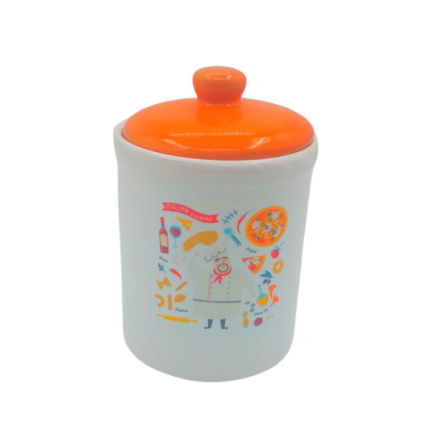 Azucarero especiero frasco loza 13x13x20cm 1500ml nar-1