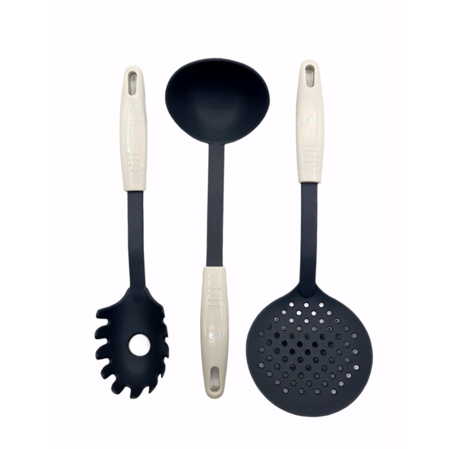 Utensilios cocina cucharon plastico set 3 piezas-0