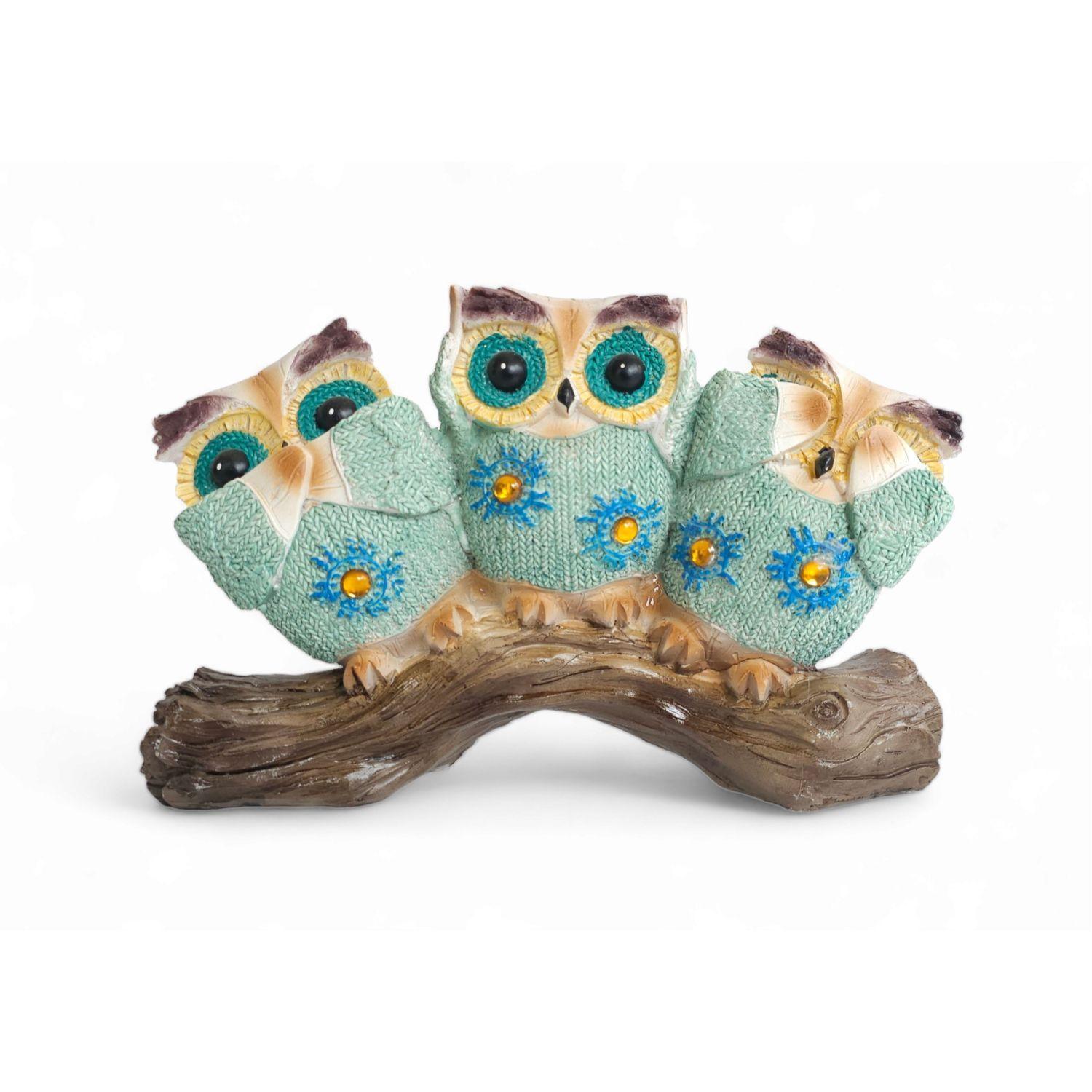 Buhos sordo ciego mudo sabios figura decorativa-0