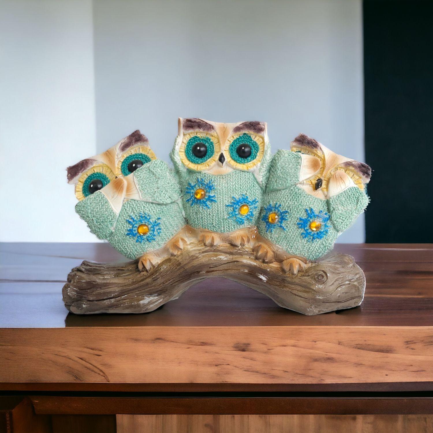 Buhos sordo ciego mudo sabios figura decorativa-2