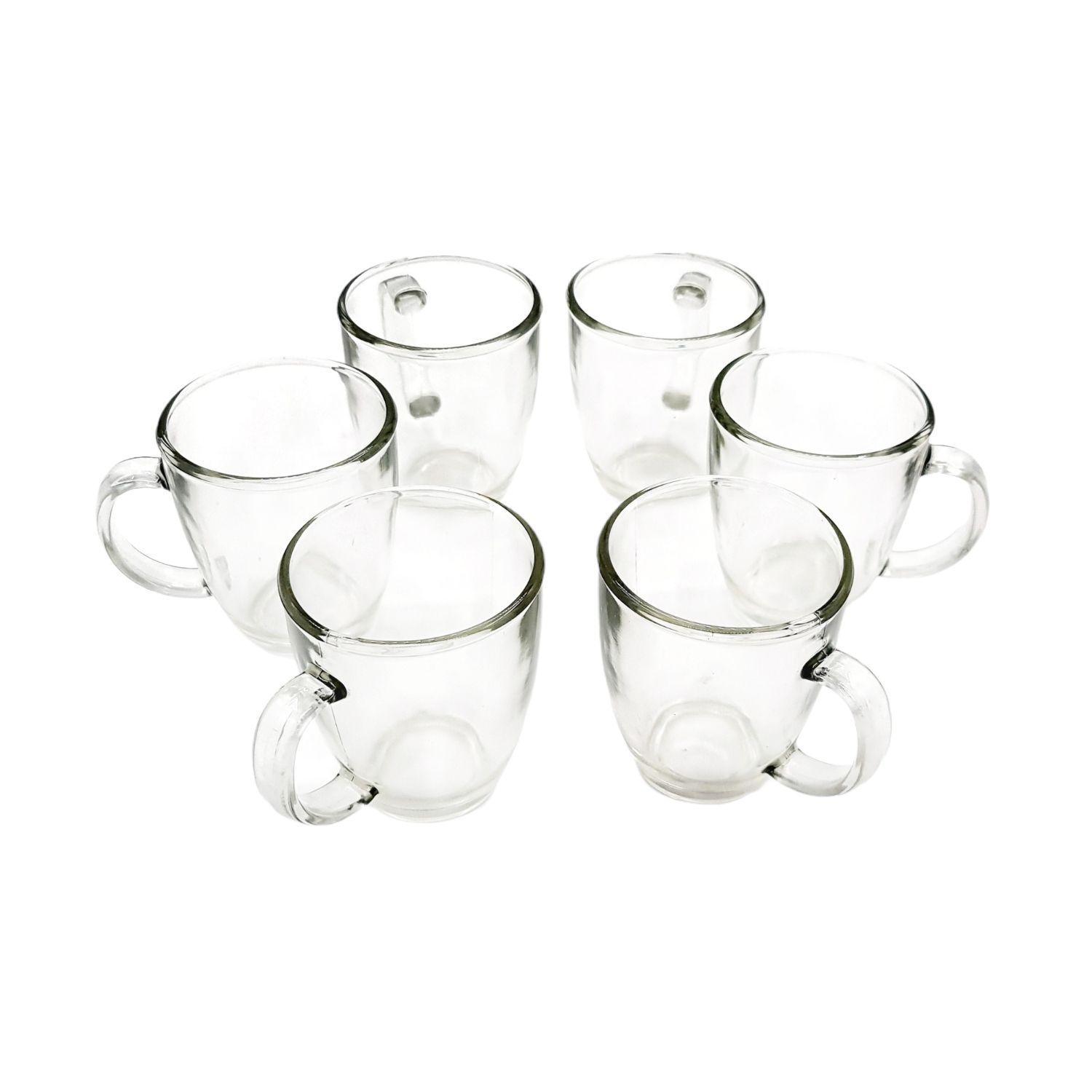 Tazas Cafe Vidrio Set 6 Piezas 350ml Lisa-2