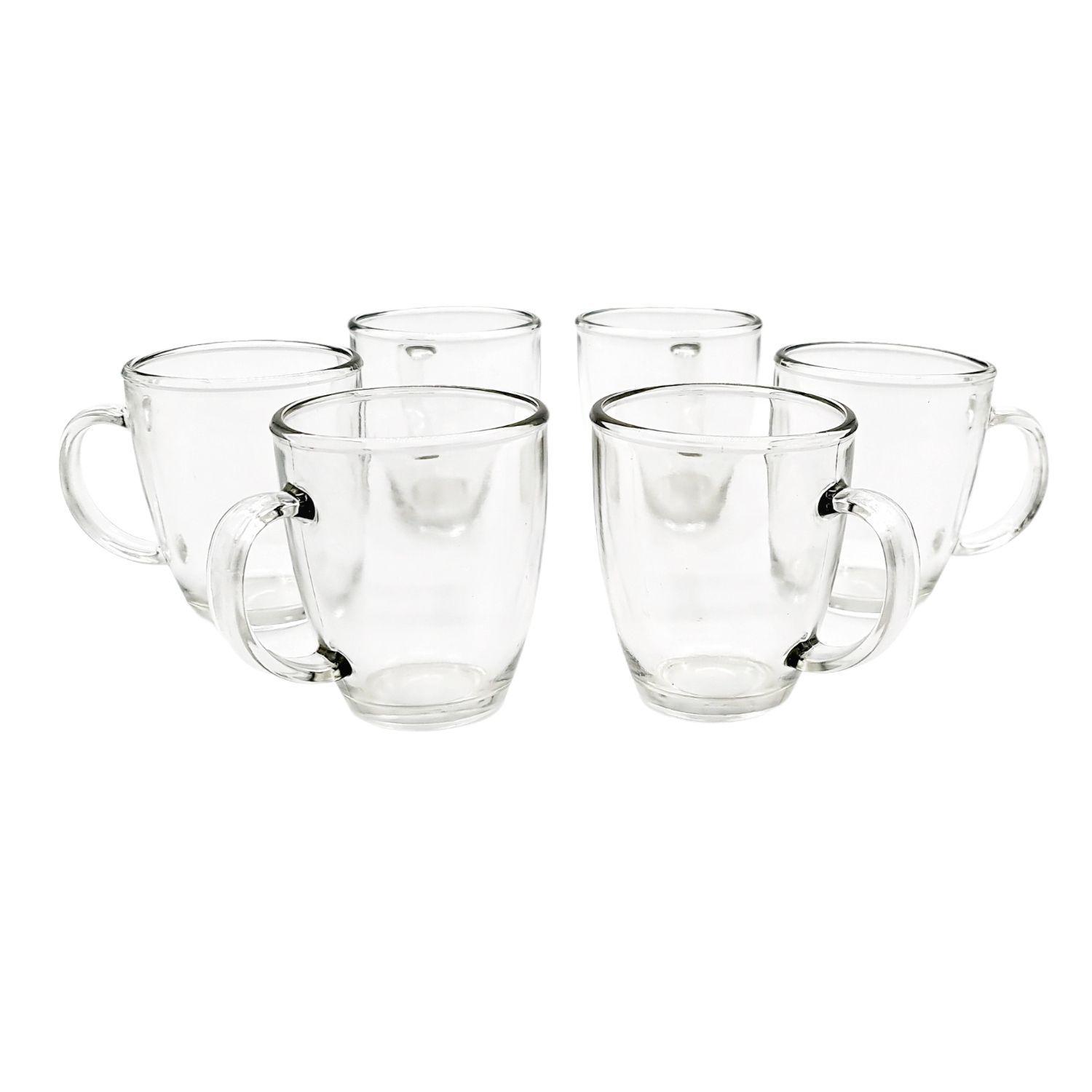 Tazas Cafe Vidrio Set 6 Piezas 350ml Lisa-3