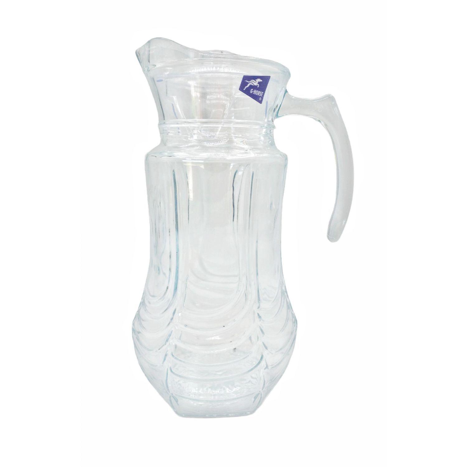Jarra de vidrio con tapa 1.8 lts agua limonada bebidas-0