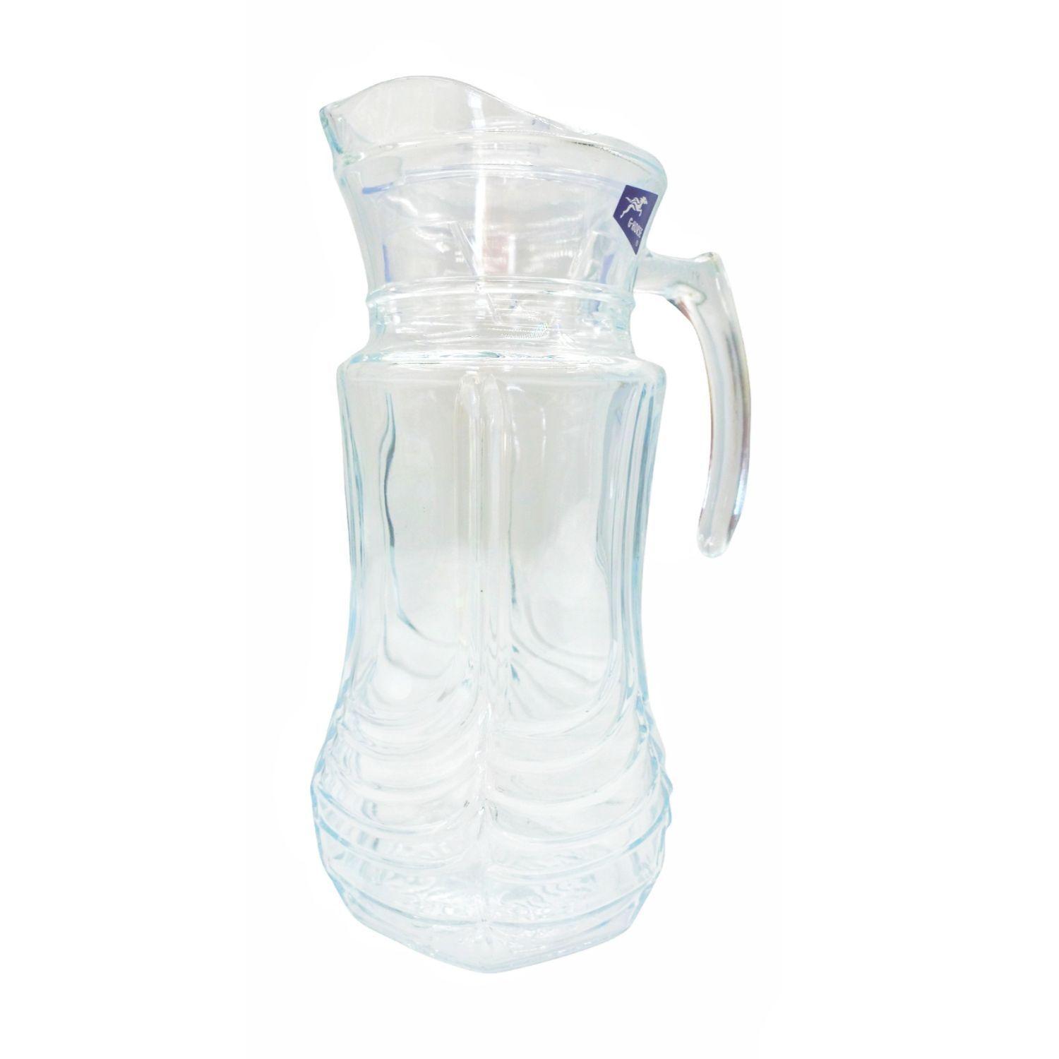 Jarra de vidrio con tapa 1.8 lts agua limonada bebidas-1