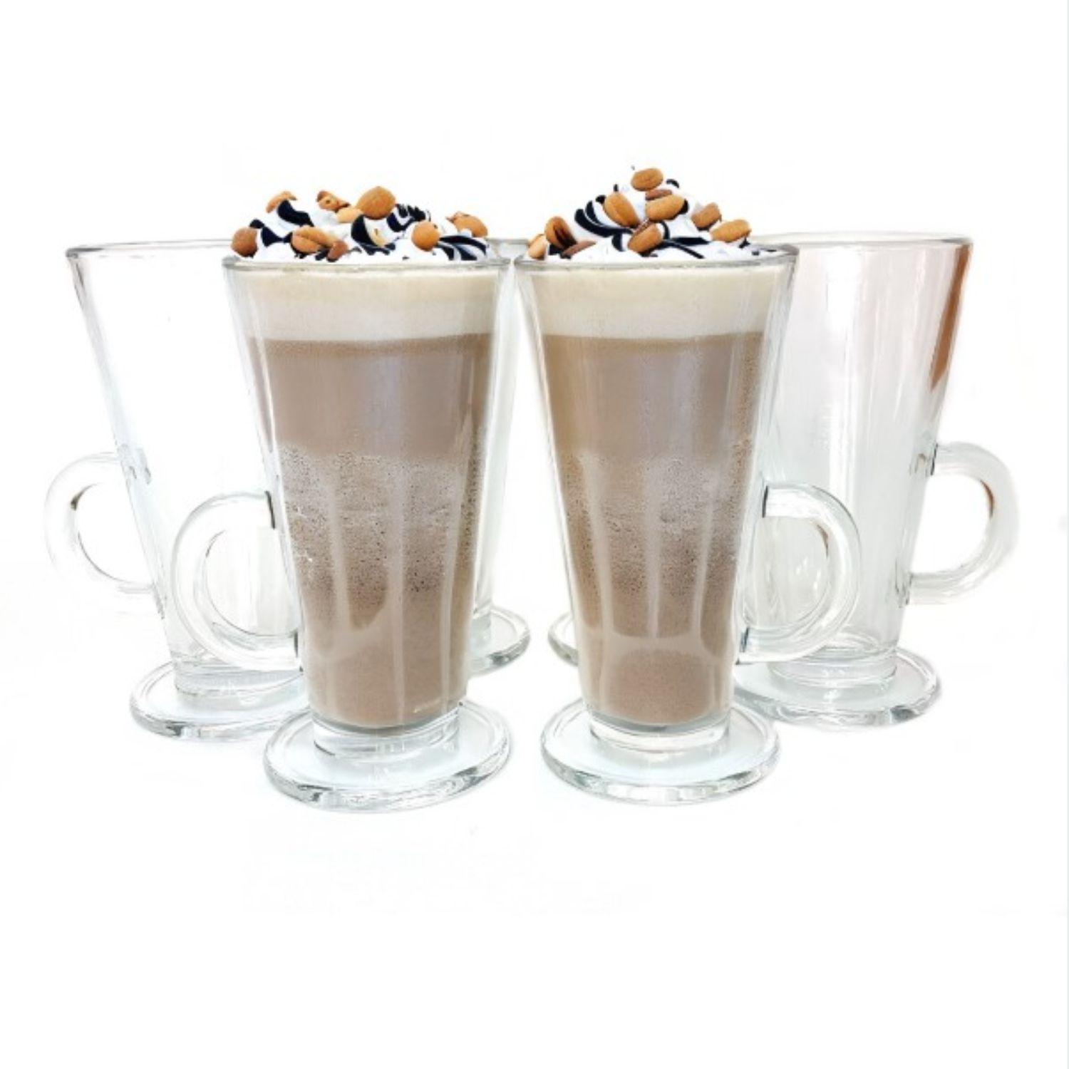 Tazas de vidrio para cafe capuchinno 6 Pzas 230ml-0