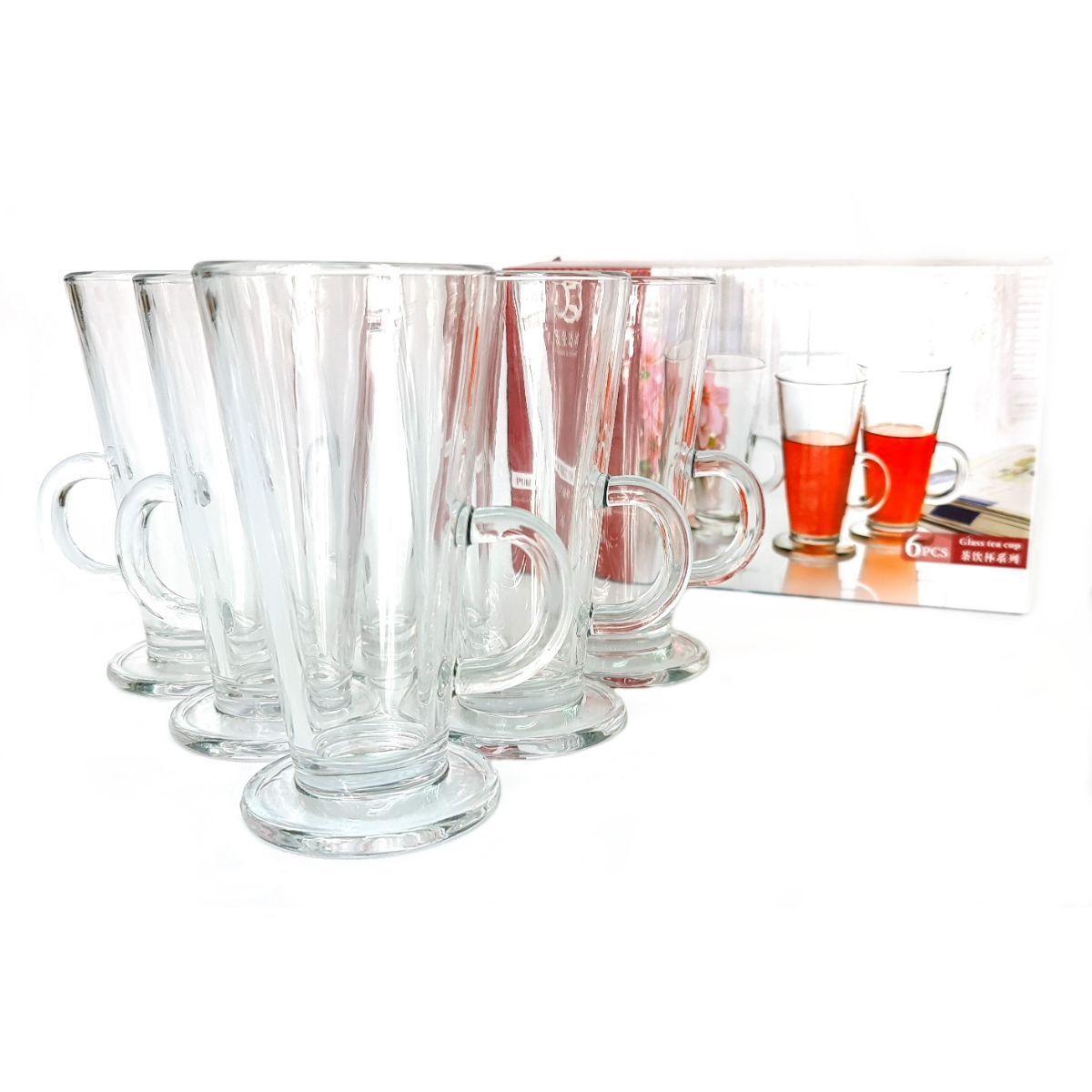 Tazas de vidrio para cafe capuchinno 6 Pzas 230ml-1