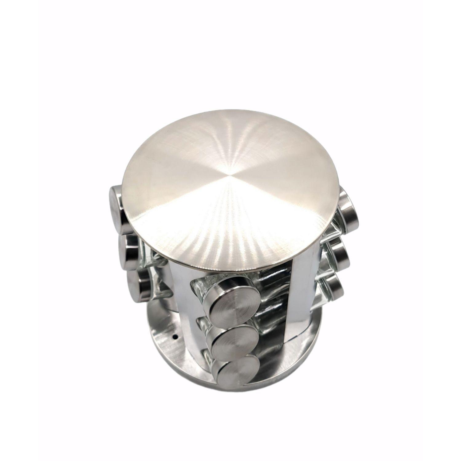 Especieros Condimento Vidrio 12 Piezas Giratorio-1