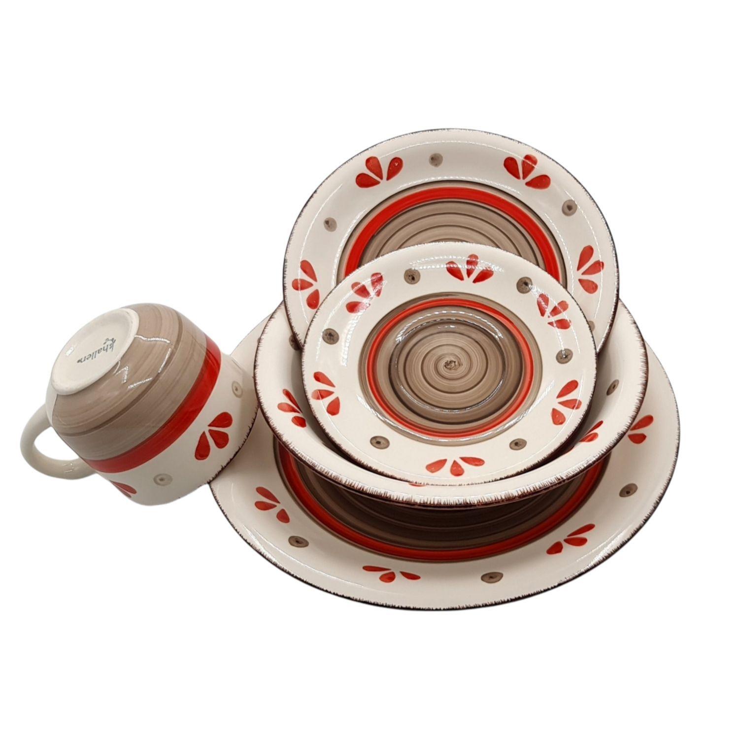 Juego De Loza Set 30 Pzas Vajillas Tazas Bowl-1