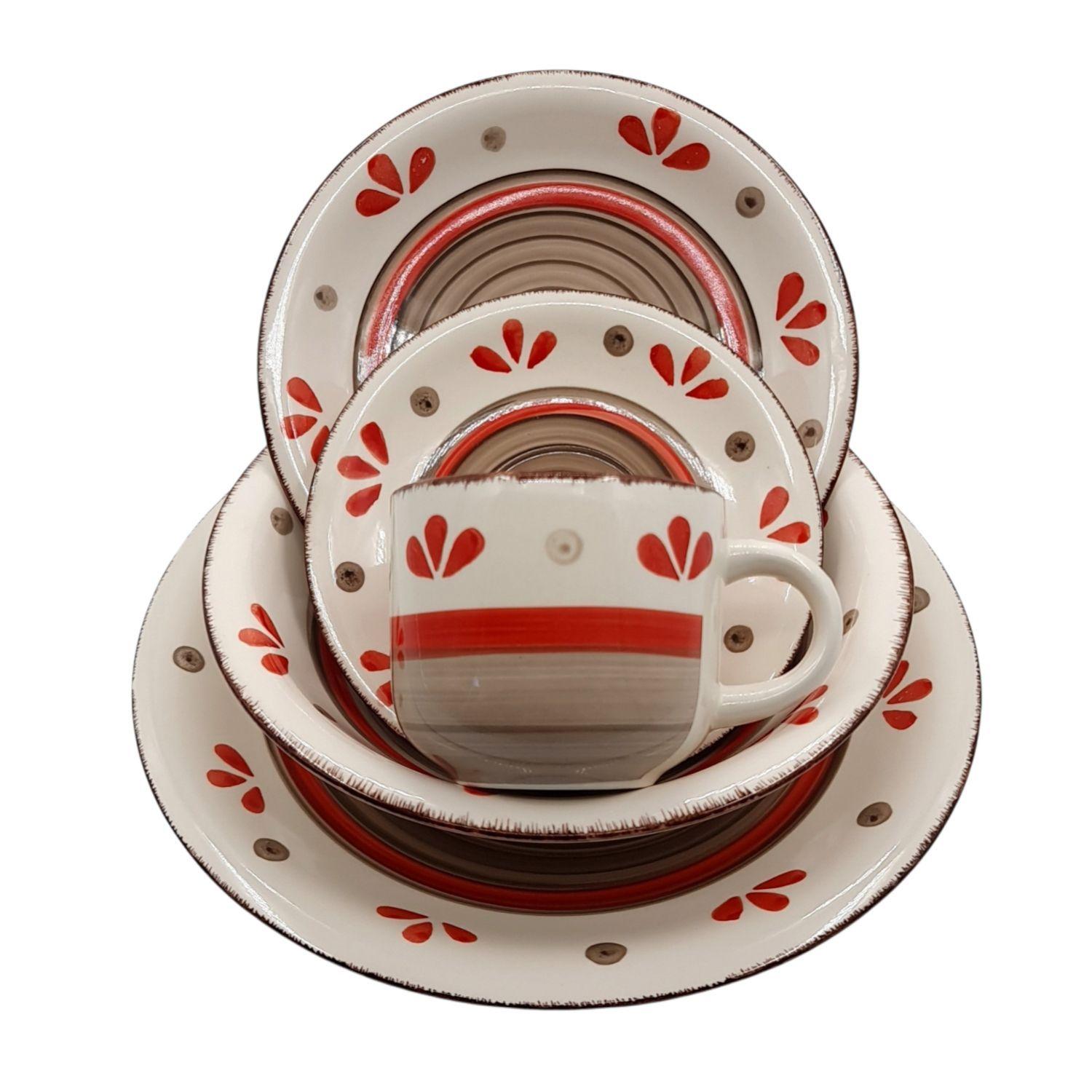 Juego De Loza Set 30 Pzas Vajillas Tazas Bowl-0