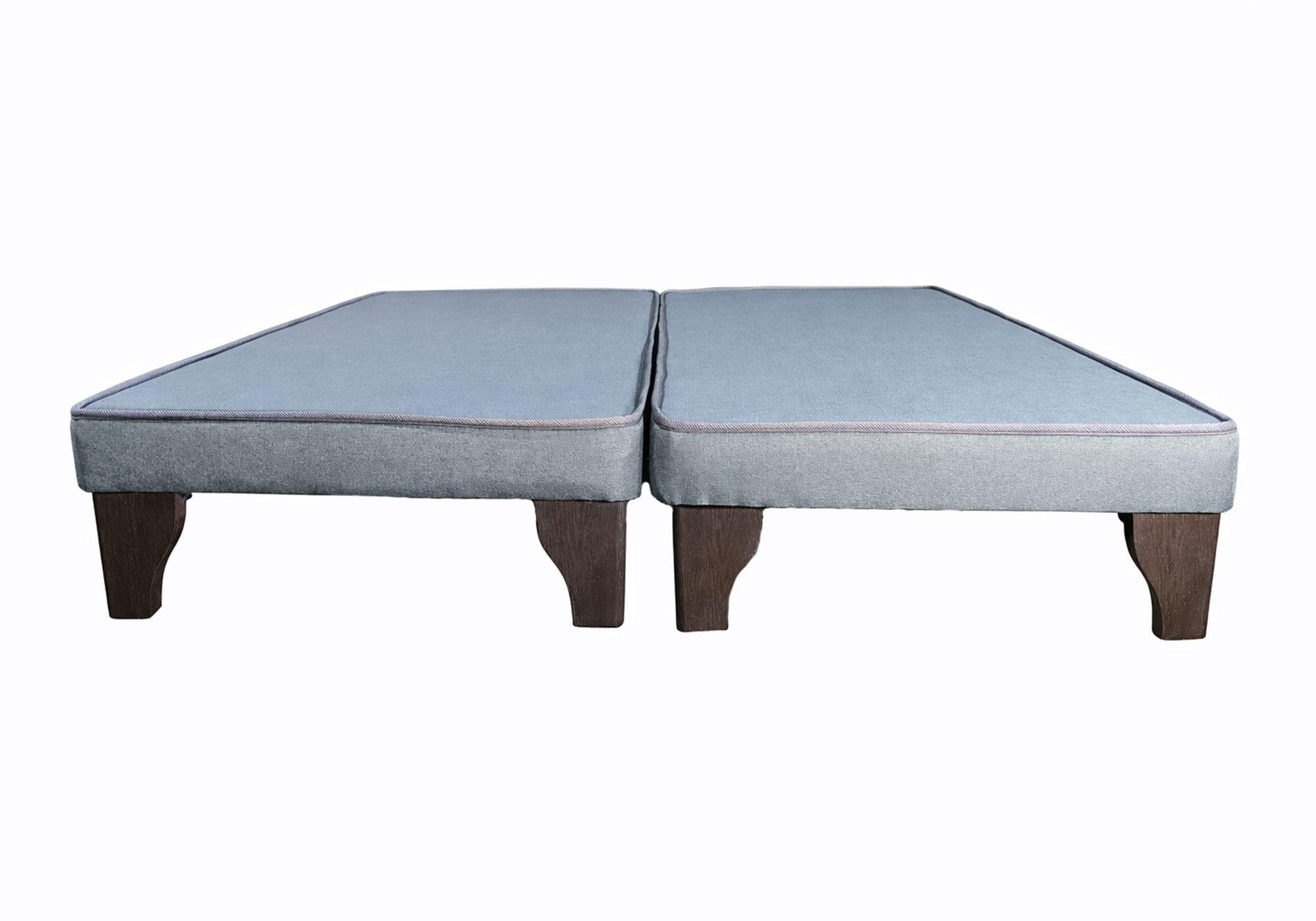 Base de Cama 2 Plazas Europea Lino Gris Ribet-1
