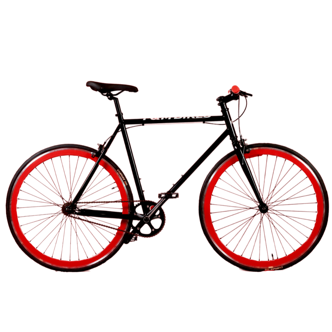 Bicicleta Fixie black and red-0