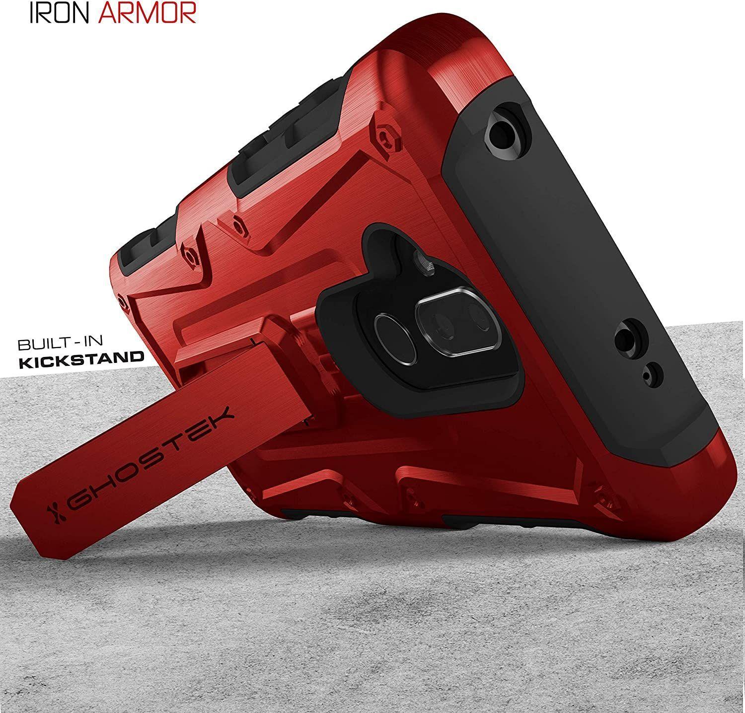 Carcasa para Alcatel 7 (protector de pantalla), color rojo - Ghostek Iron Armor-2