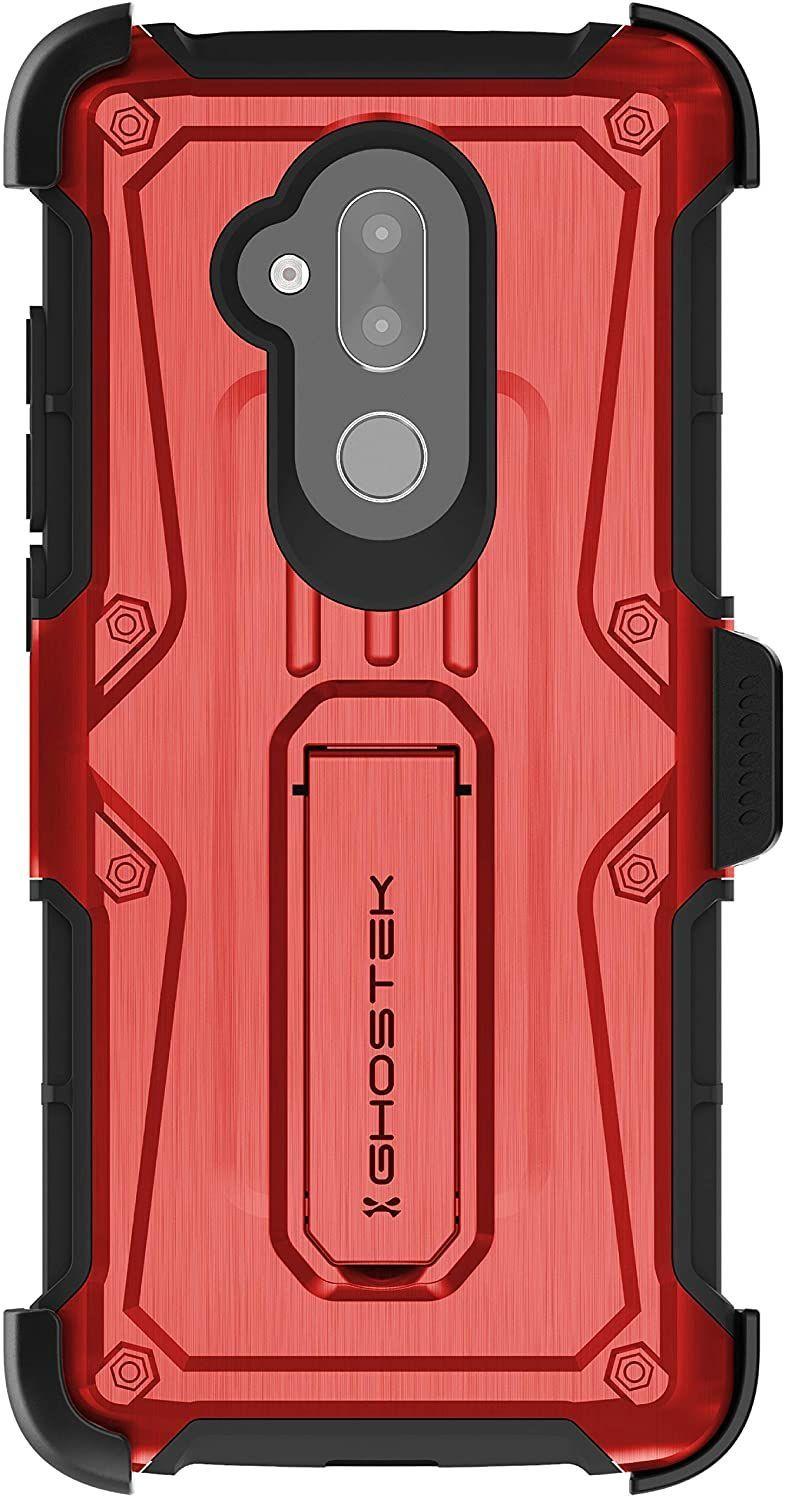 Carcasa para Alcatel 7 (protector de pantalla), color rojo - Ghostek Iron Armor-0