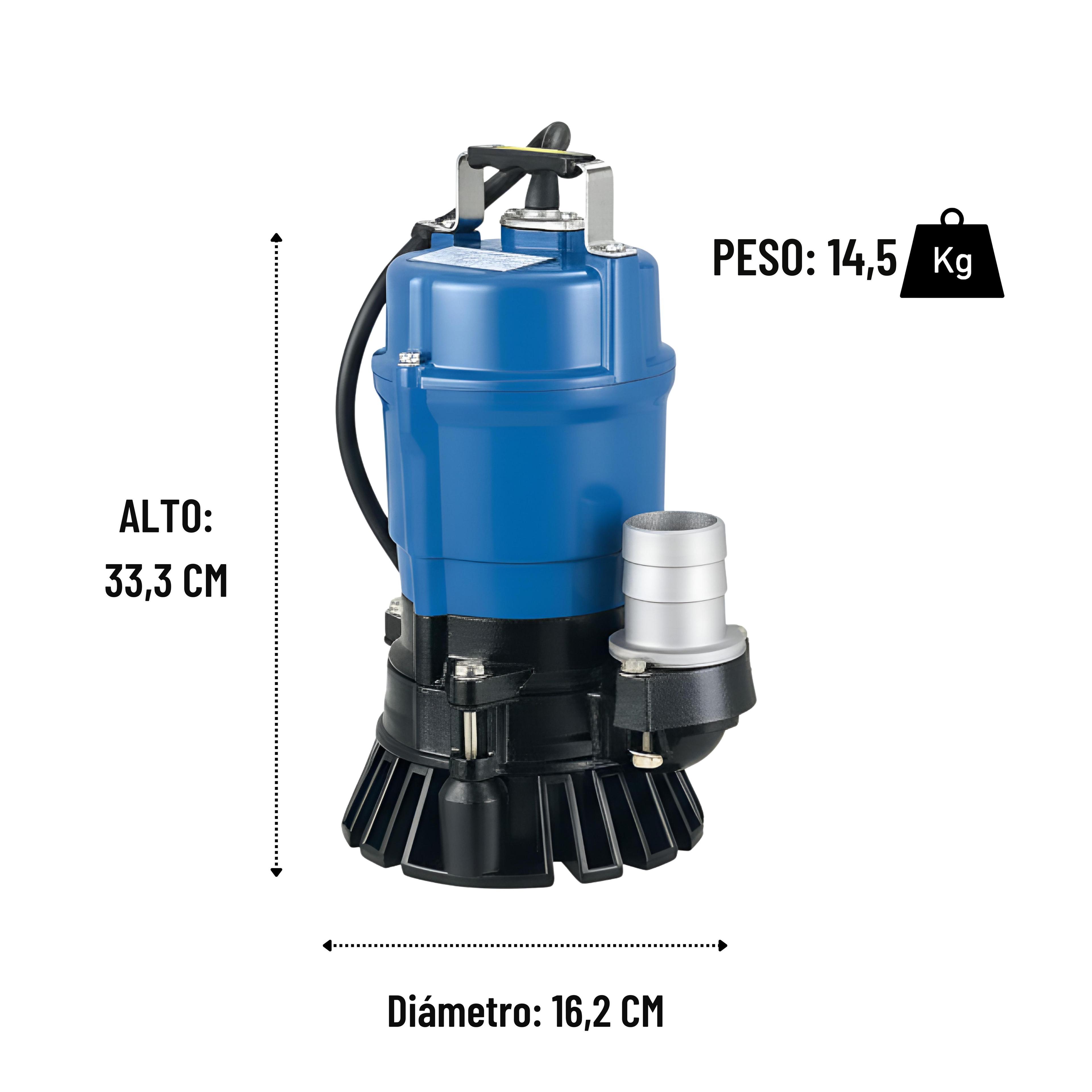 BOMBA SUMERGIBLE DRENAJE TSURUMI HS2.4S-50 | 0,5 HP, DESCARGA 2' | LODERA | AGUA TURBIA-2