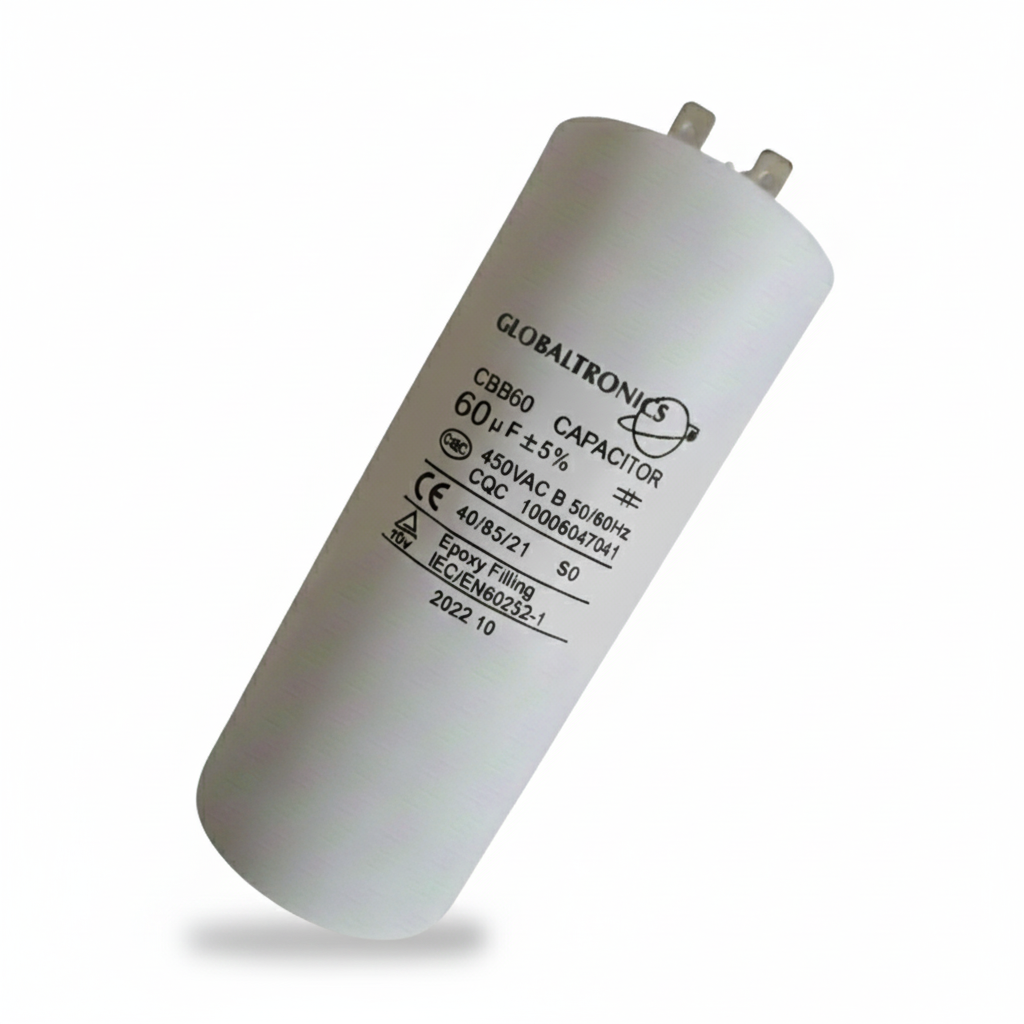 CONDENSADOR | CAPACITOR PERMANENTE CON TERMINALES | 60 UF | 450VAC | 50/60 HZ-2