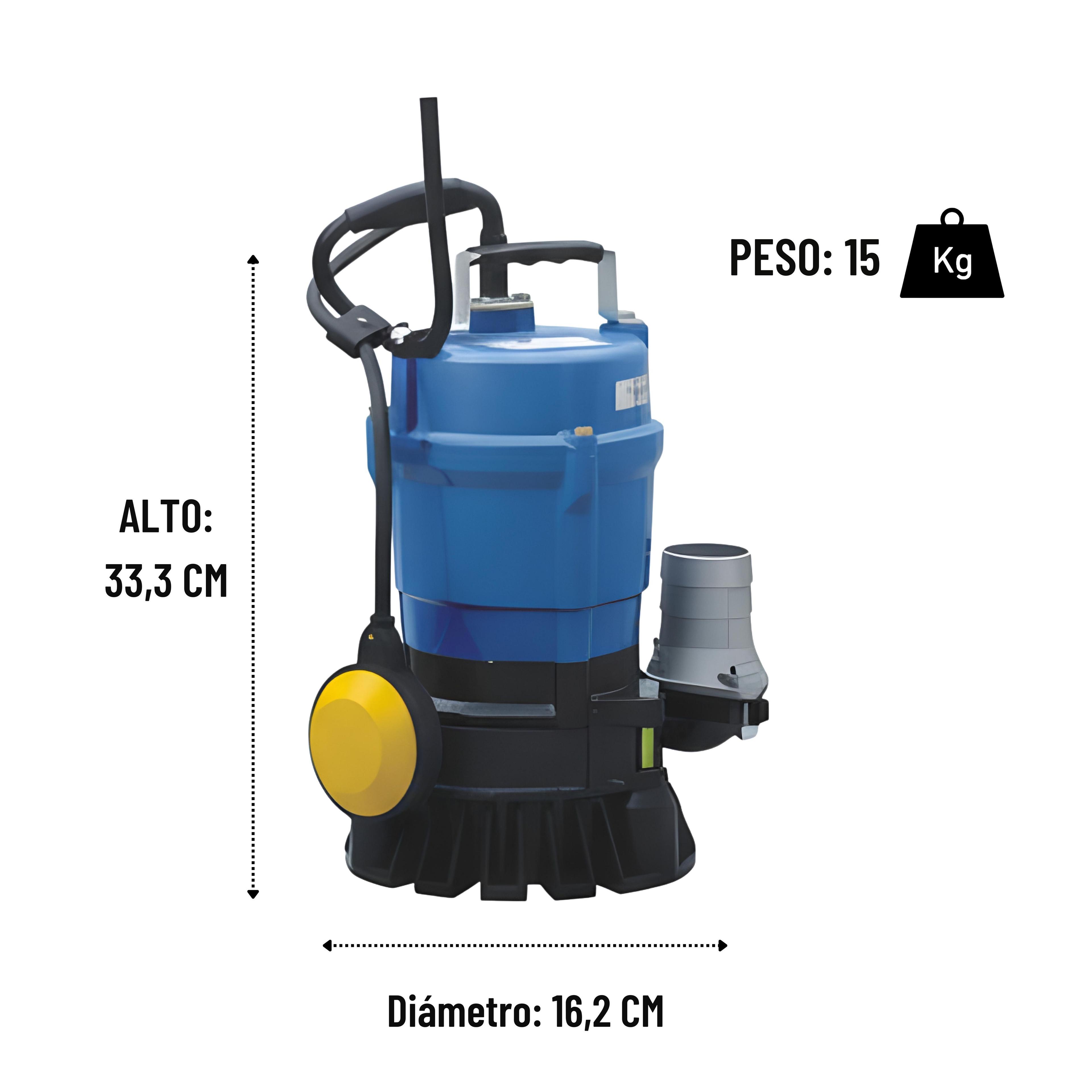 BOMBA SUMERGIBLE DRENAJE TSURUMI HSZ2.4S-50 | 0,5 HP, DESCARGA 2' | LODERA | AGUA TURBIA-2