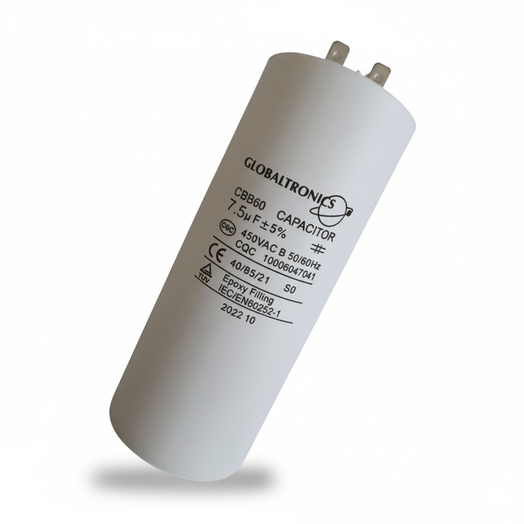 CONDENSADOR | CAPACITOR PERMANENTE CON TERMINALES | 7,5 UF | 450VAC | 50/60 HZ-2