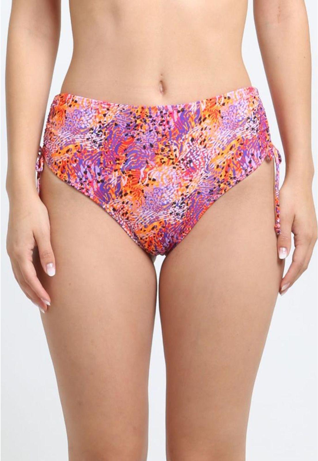 Bikini calzón cadera ajustable estampado naranja-0