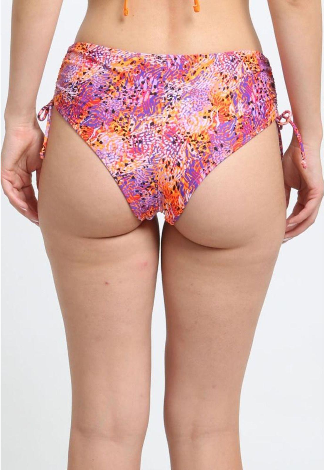Bikini calzón cadera ajustable estampado naranja-1