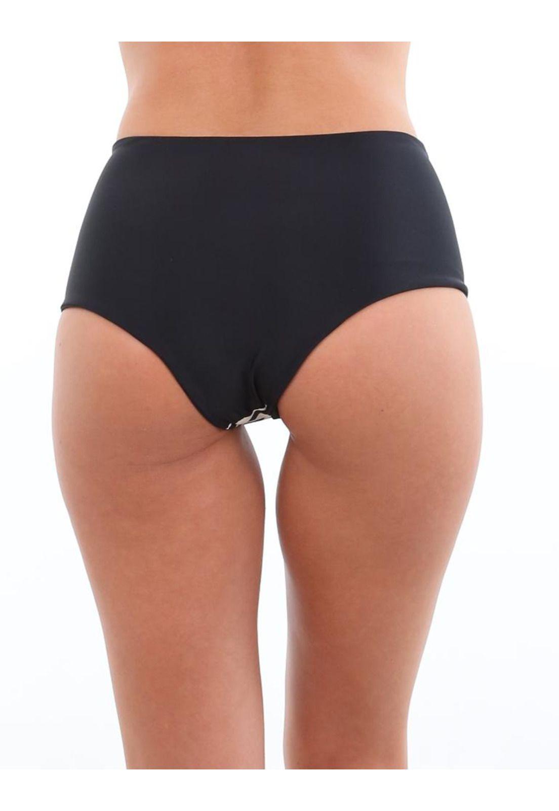 Bikini pin up reversible estampado beige-2