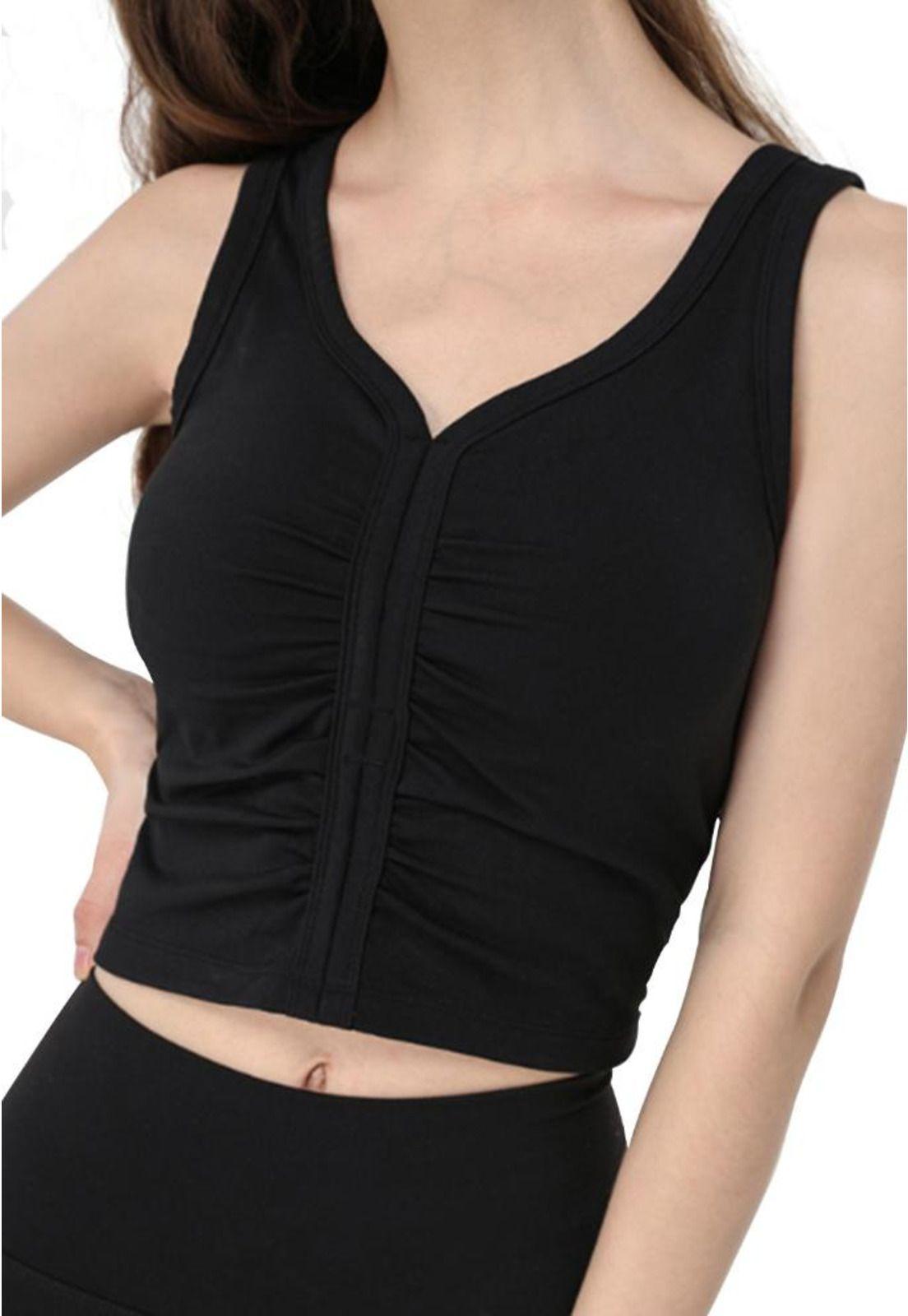 Peto polera arruchado negro-1