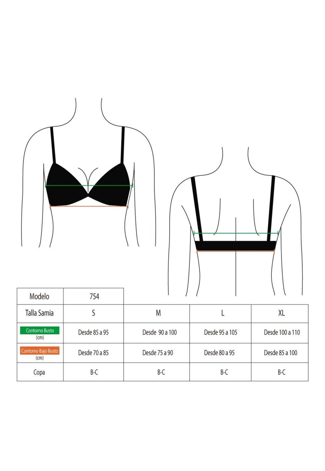 Bikini triangulo con nudo estampado negro-2